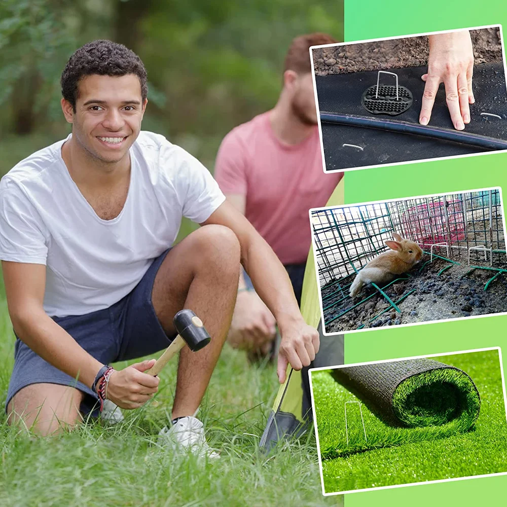 thumbnail: Zevlux Tuin Nietjes 4 Inch - 50 Stuks Gegalvaniseerde Zware Landschapspennen