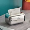 1pc Vintage Bread Shape Tissue Box Holder ABS All-in-One Bathroom Accessory Electroplated Luxury Organizer Storage Solution 4