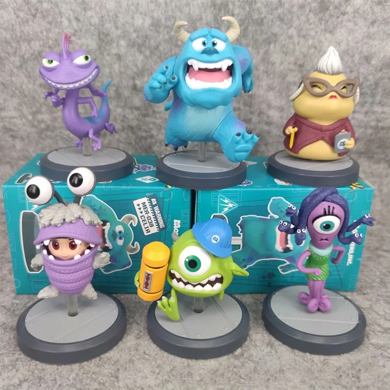 

Disney 6pcs Monsters University Action Figures 6cm Mike Sullivan Boggs Celia Roz PVC Cartoon Toys Model Doll Kids Birthday Gifts