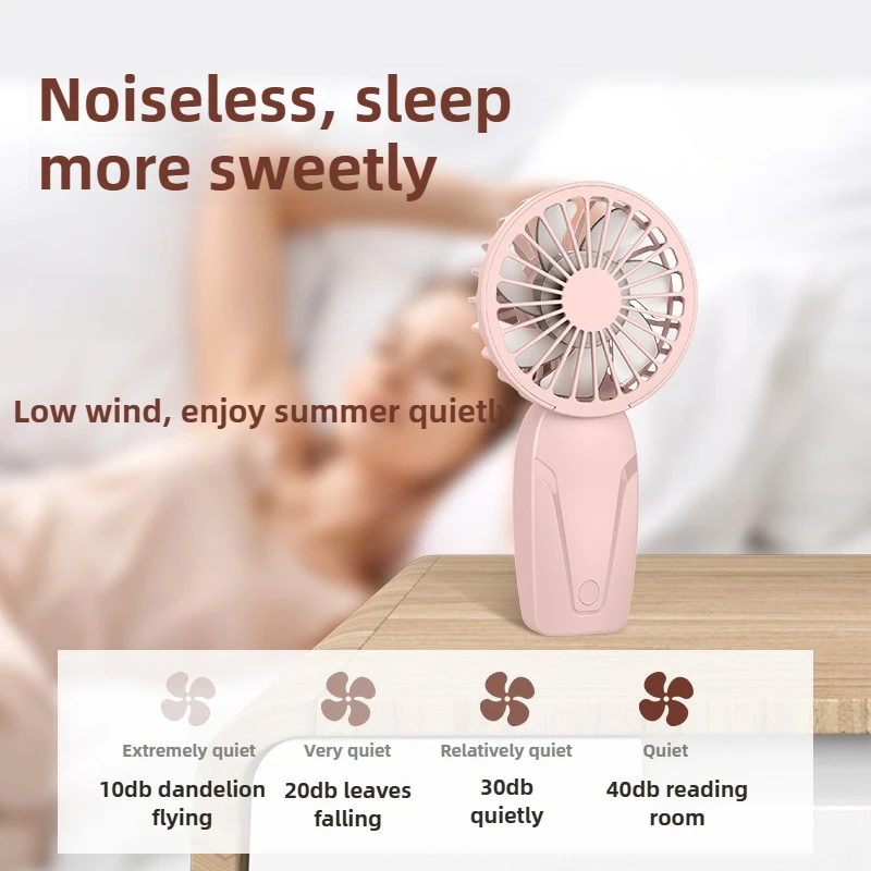 Handheld Small ABS Lightweight Cute Appearance USB Rechargeable For On Go Cooling Portable Mini Pocket Fan_voghion.com