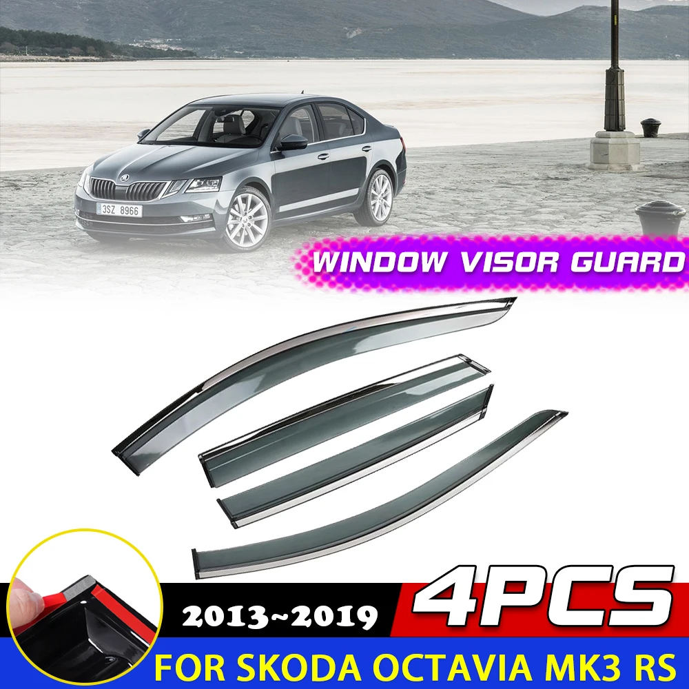 Visor for Skoda Octavia 3 Mk3 RS Scout 5E Sedan 2013~2019 Awnings Rain Eyebrow Guard Cover Accessories - AliExpress