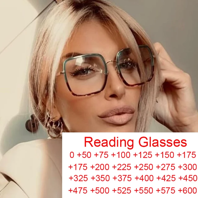 Oversized Square Reading Glasses  Anti Blue Light Glasses Women - Big  Square Anti - Aliexpress