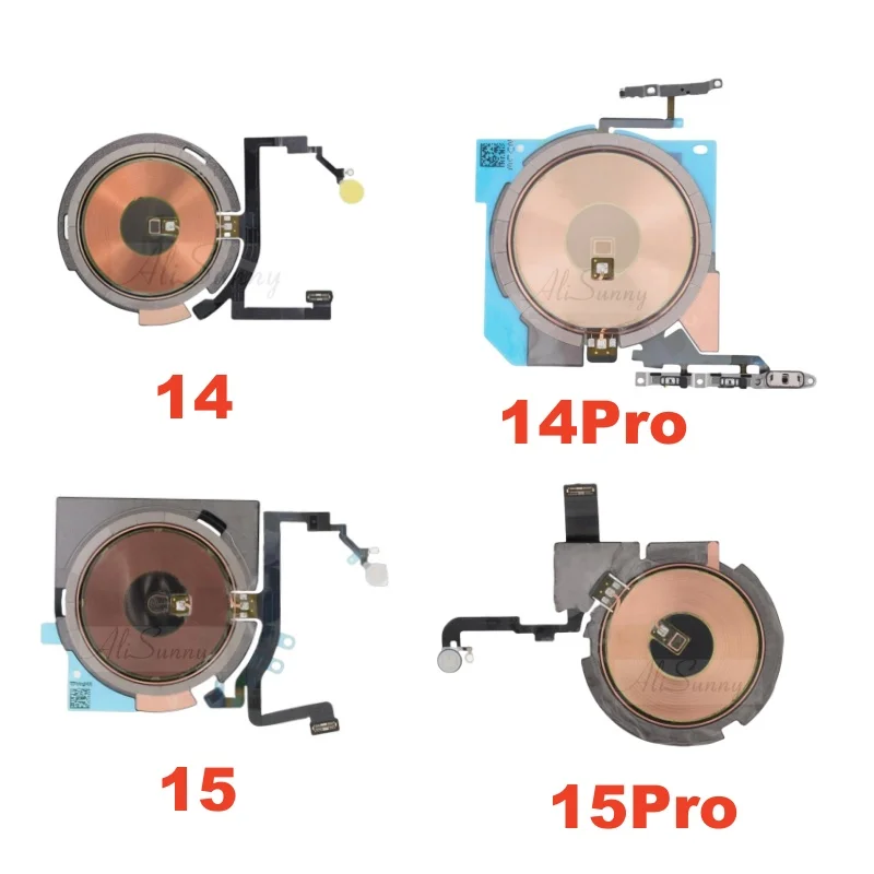 Wireless Charging Coil Flex Cable 1pcs for iPhone 15 14 Plus 12 13 Pro Max Charger Panel Sticker WPC Pad Chip Volume Tape Parts