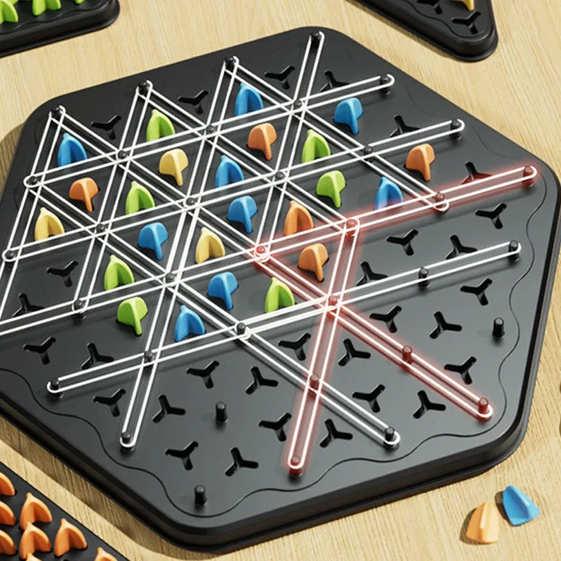 Geometric Chain Chess Puzzle Triangle Chess Desktop Game Parent Child Thinking Exercise Family Gathering Board Game Toys Gift 4