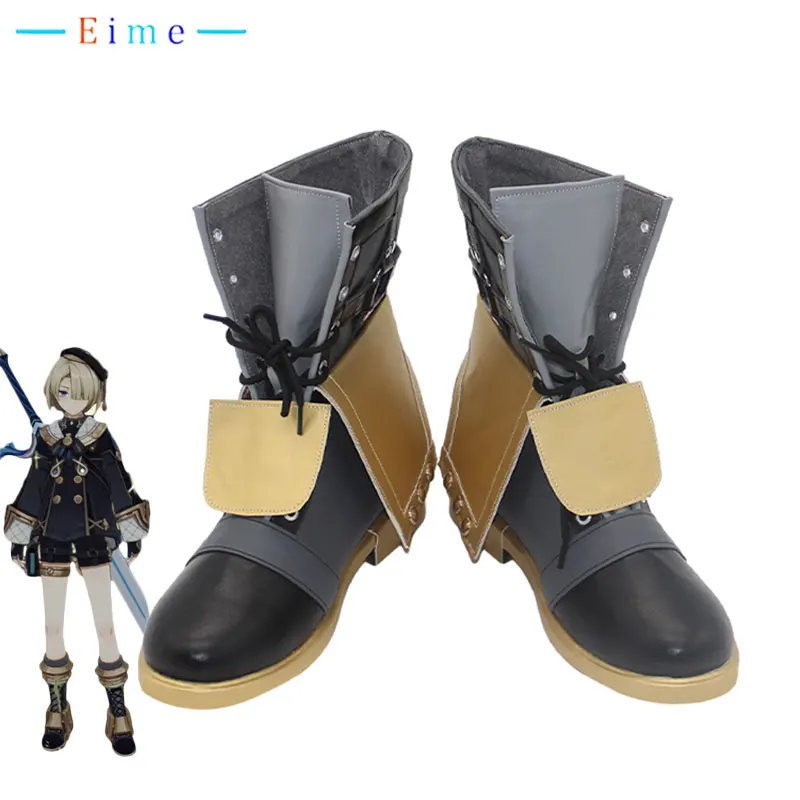 

Genshin Impact Freminet Cosplay Shoes Game Cosplay Prop PU Leather Shoes Halloween Carnival Boots Custom Made