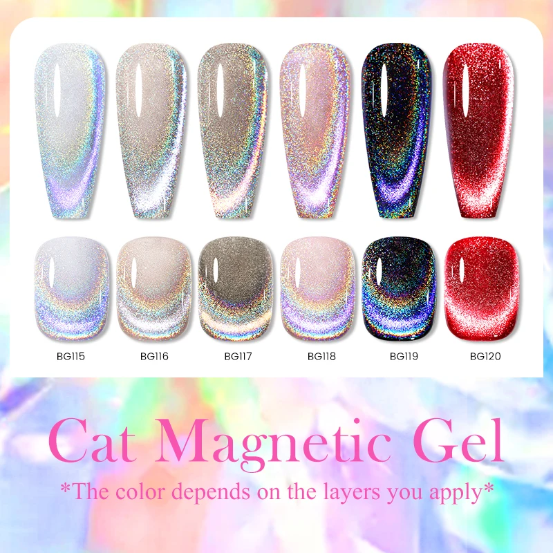 BORN PRETTY Cat Magnetic Gel Nail Polish 15ml Glitter riflettente Soak Off UV LED Gel Semi permanente Nail Art vernice Manicure