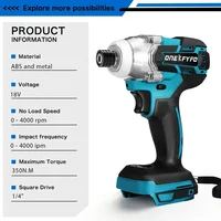 18V Cordless Electric Screwdriver Speed Brushless Impact Wrench Rechargable Drill Driver LED Light For Makita Battery 2