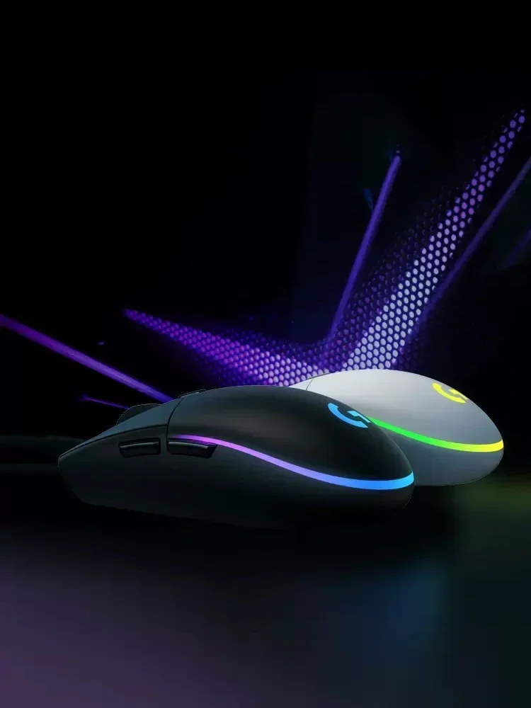 로지텍 G102 유선 마우스, 데스크탑 컴퓨터, e스포츠 게이머 주변기기, 레드 드래곤 스페셜 마우스, 2 세대, 무료 배송