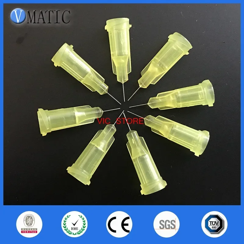 Non Sterilized Quality Assurance 100Pcs 32G 1/4'' Inch Stainless Steel Glue Dispensing Screw Syringe Needle Tips