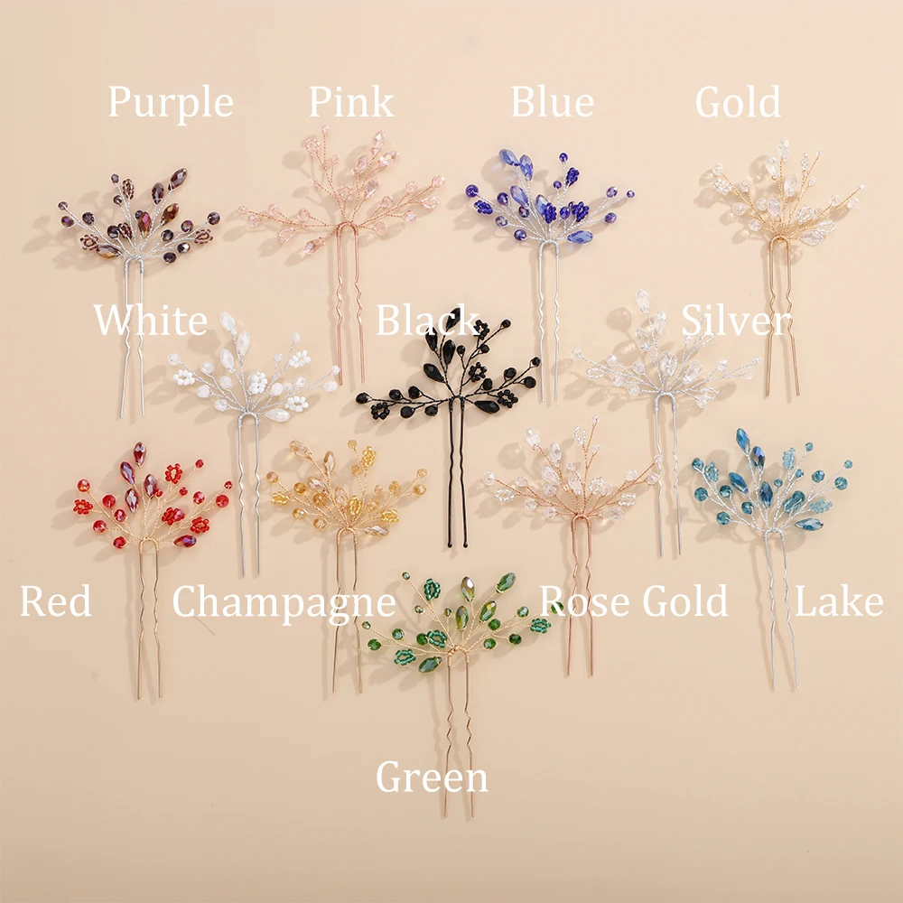 Hair accessories, bridal hair accessories, bridal jewelry set, wedding head jewelry, hairpins, crystal headwear, women, bridesmaids headpieces 4PCS