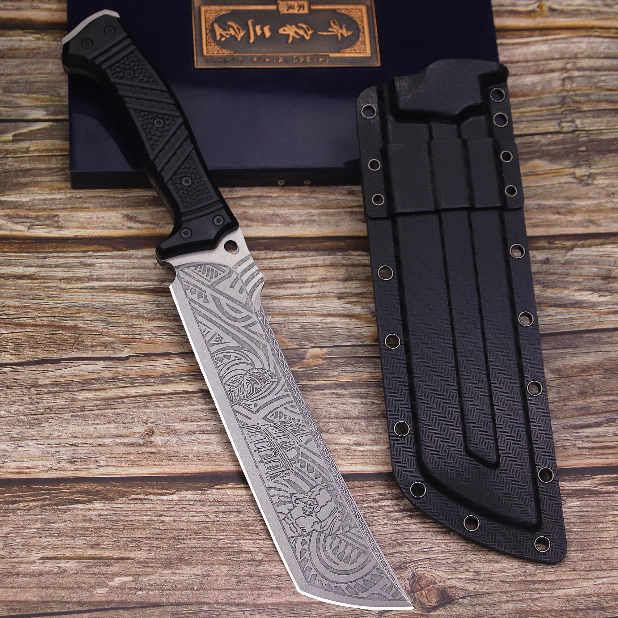 WPKOPYA US (Roman Warrior) multi-purpose farm tool knife, outdoor camping logging knife, jungle tree cutting knife, bamboo knife 2