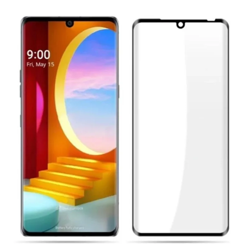 Vetro Temperato 3D Arc Edge Full Cover Per Lg Velvet / Lg G9 Lm-G900N Lm-G900Em Protezione Dello Schermo Protezione Della Pellicola Protettiva