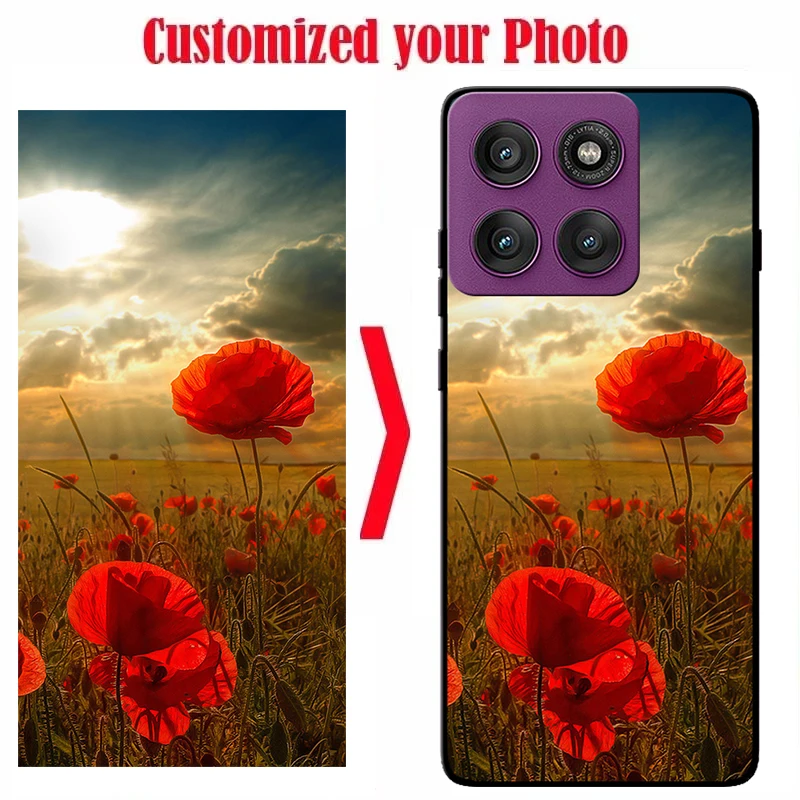 Customized DIY Black Silicone Soft Phone Case - Premium Back Cover