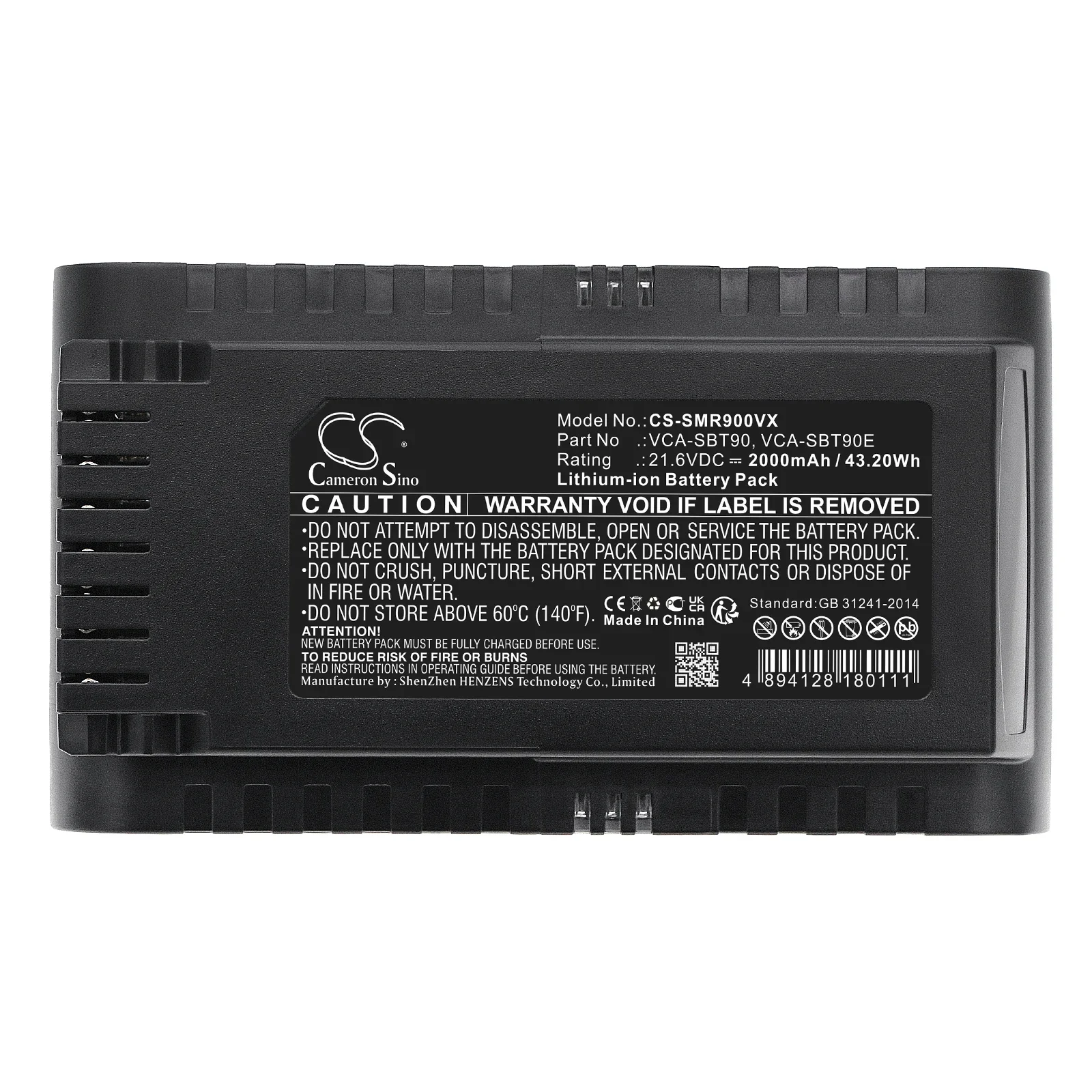 

CS Vacuum Battery for Samsung VS9000 VS20R9049S3/EU VS20R9042S2/EU Jet VS70 Jet90 Jet75 VS20T7534T1/SH Fits VCA-SBT90E SBT90