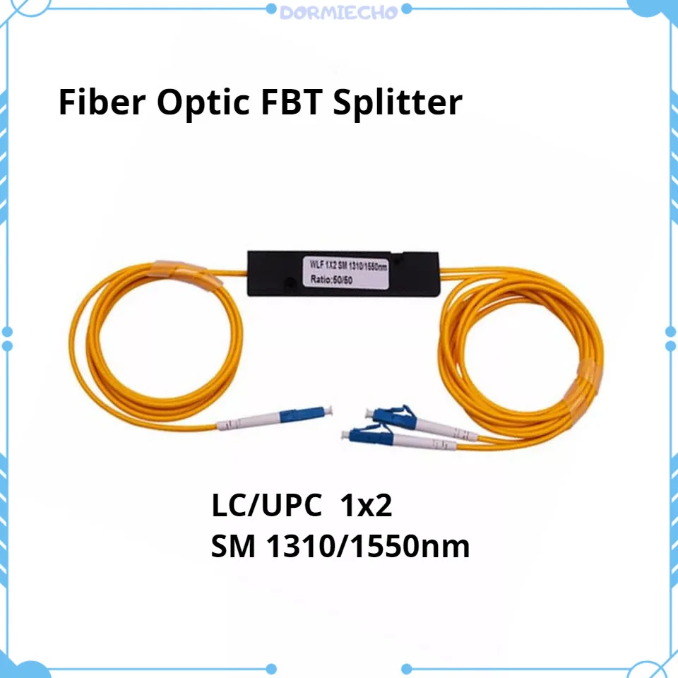 Splitter Fbt In Fibra Ottica Monomodale Connettore In Fibra Ottica Lc/Upc Di Alta Qualità 1X2 Sm 1310/1550Nm
