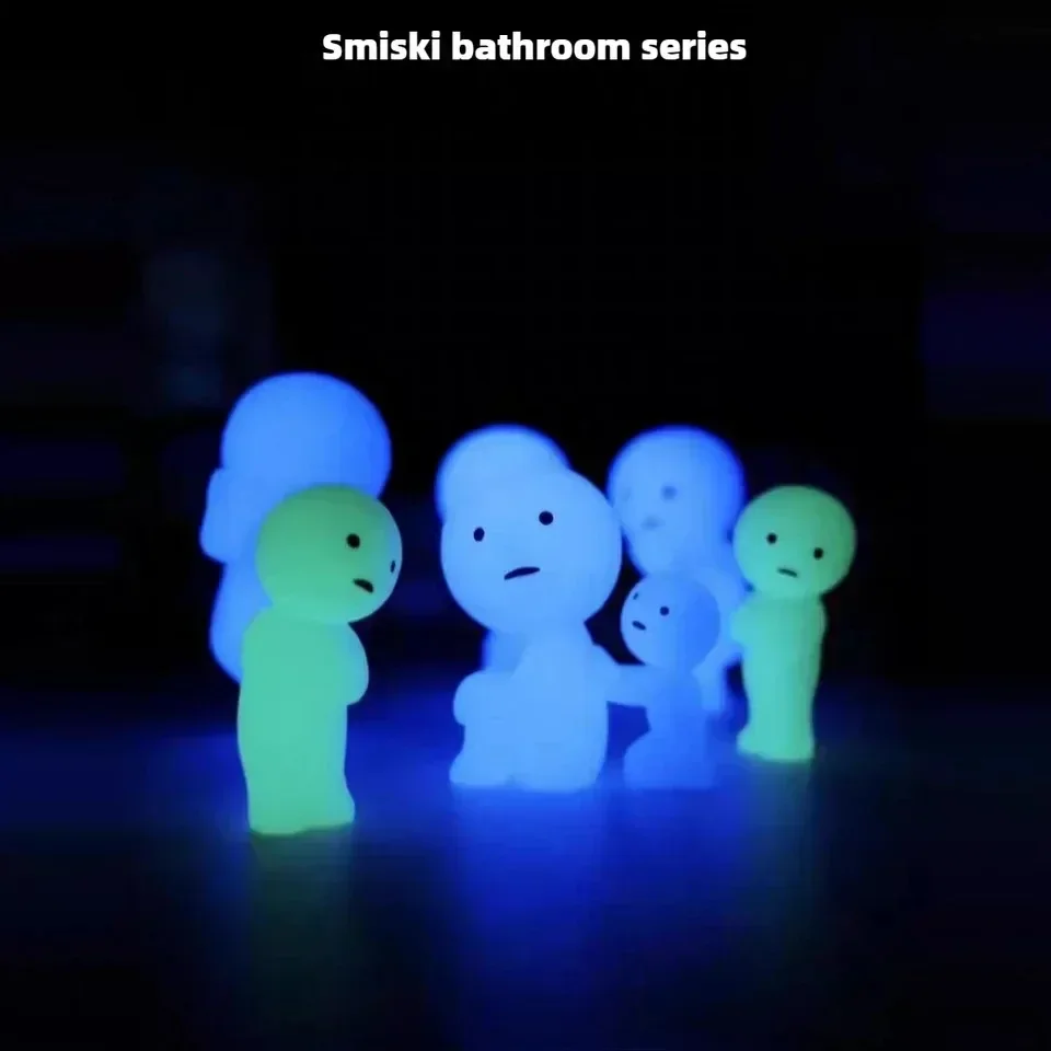 SMISKI Life Series Glow-in-the-dark Doll Blind Box Corner Decorative Tabletop Model Christmas Toy Surprise Gift 24pcs glow dark doll