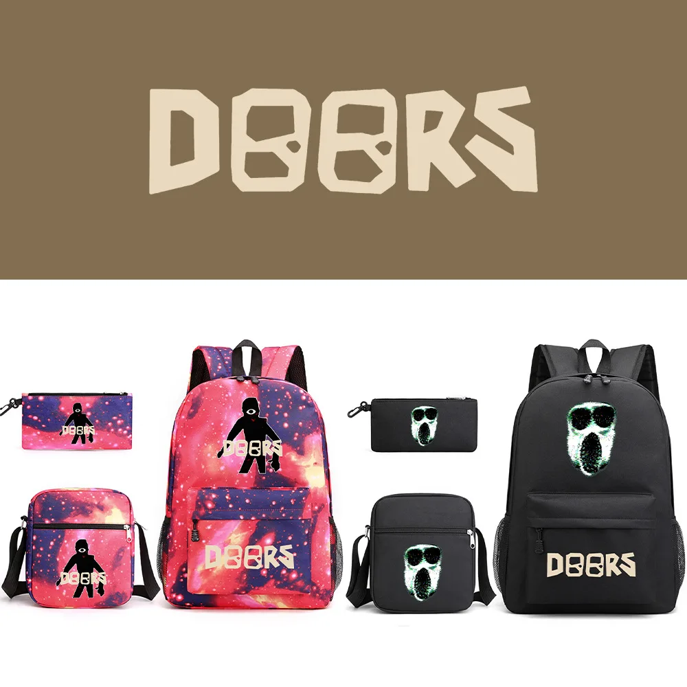 Doors Roblox Figure Escape From The Door Schoolbag Primary and Secondary  School Students Cartoon Anime Backpack Shoulder Bag - AliExpress