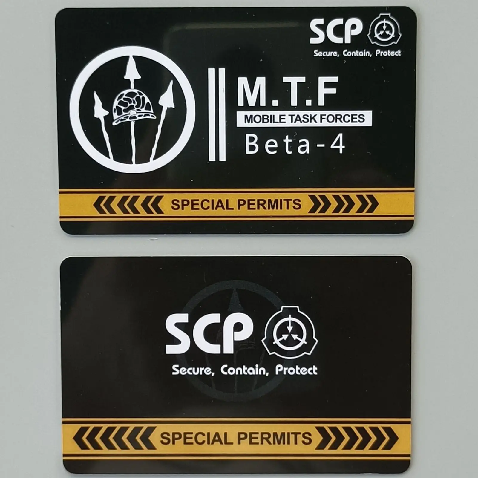 SCP Foundation MTF Mobile Task Forces PVC Hardcard Secret GUARD Cosplay Card