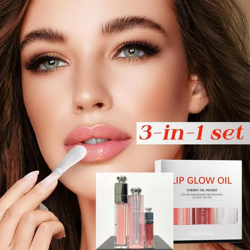 

3pcs Lip Oil Set Lip Plumping Oil Plumper Gloss Non Greasy Moisturizing Nourishing Lip Care Products