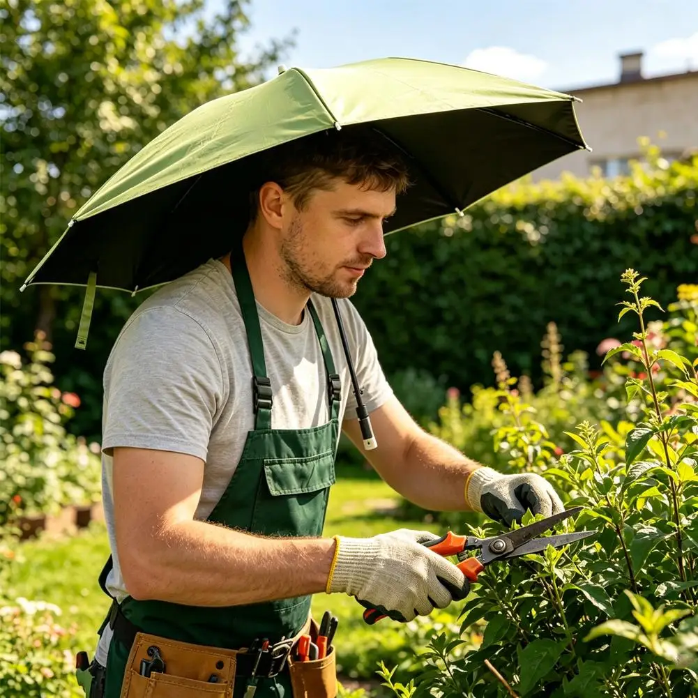 Foldable Waterproof UV Sunshade Hat - Portable Hands-Free Umbrella