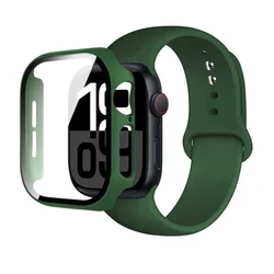 Enhanced Silicone Strap Cover and Bumper Bracelet - 42mm - Series 3 2 1 (10 Military Green)