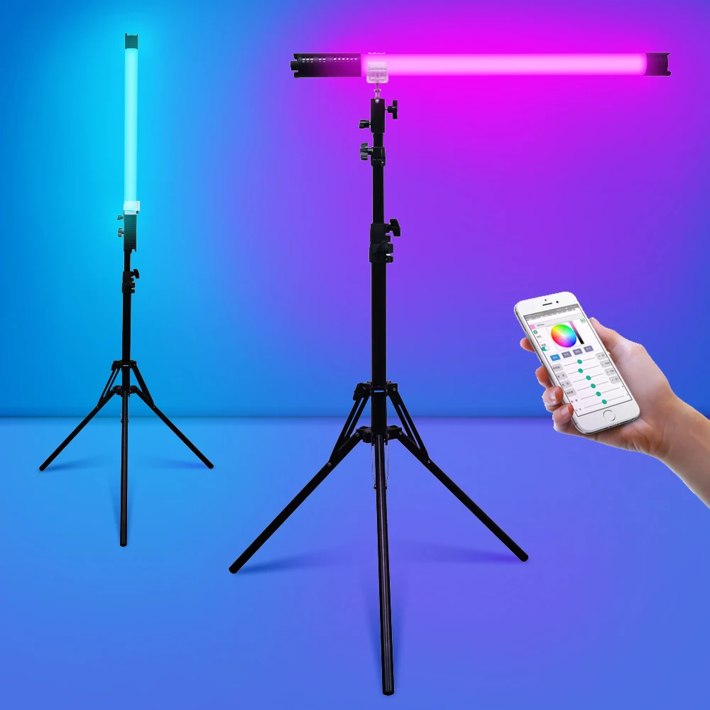LED RGB Video Tube Lighting DMX Support 2700K9990K Yidoblo LTRGB4 Built in Battery 95RA RGB