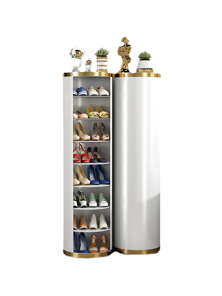 PqfArmoireChaussuresRotativeMeubledeRangementVertical