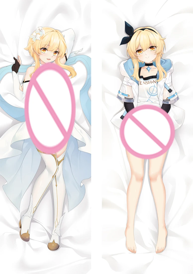60x180cm Genshin Impact Lumine Dakimakura Pillow Case Hugging Fillbody Cushion Cover Otaku Bedroom Bedding Pillow Cover