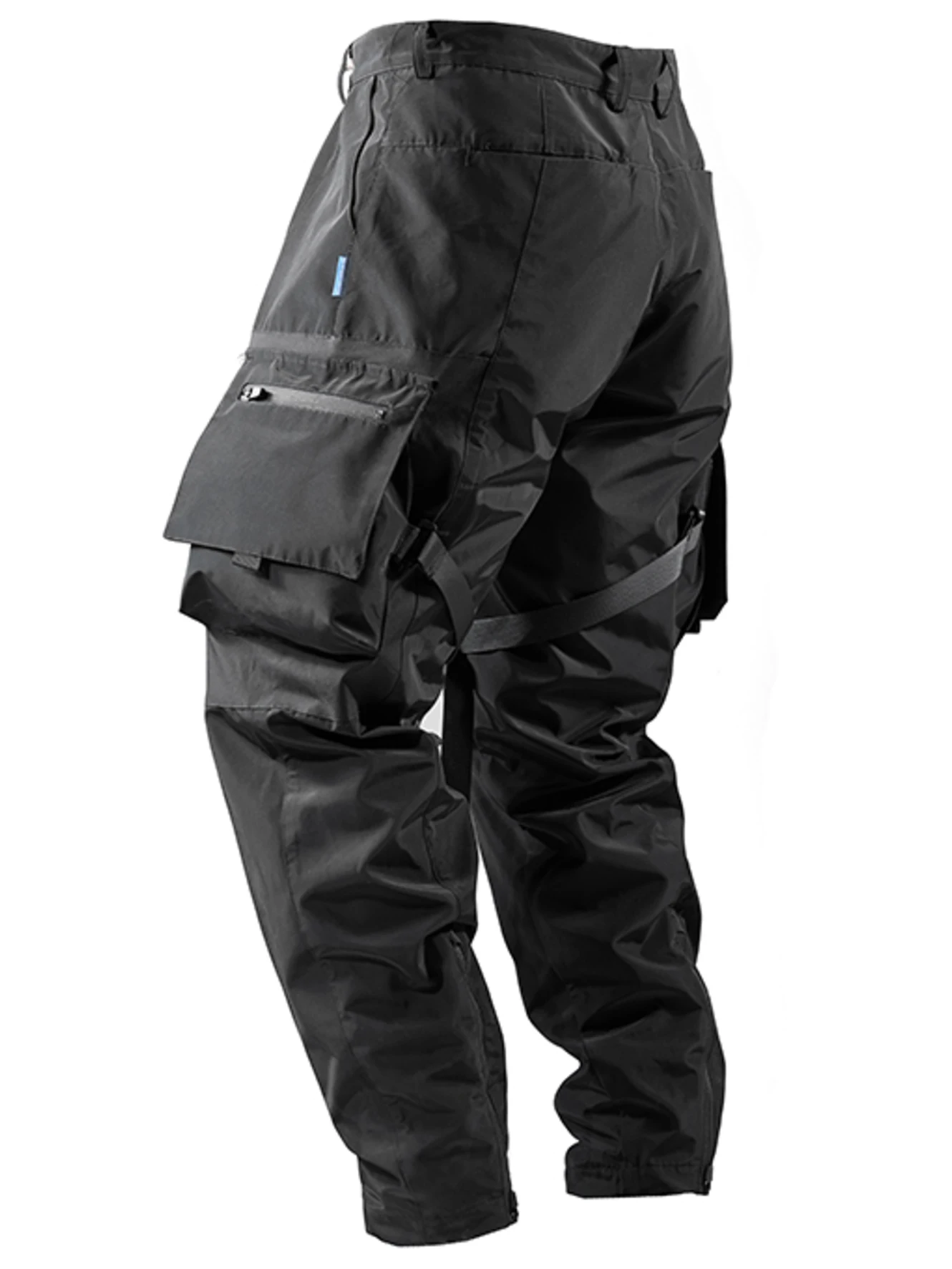 REINDEE LUSION 18AW FUNCTION WATERPROOF BLACK cargo pants with straps large pockets techwear darkwear trouser 5