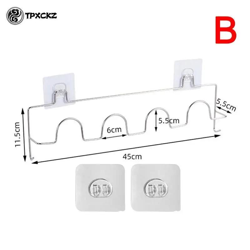 Double-layer Shoes Holder Wall Mount Slipper Hanging Shelf Organizer Living Room 6