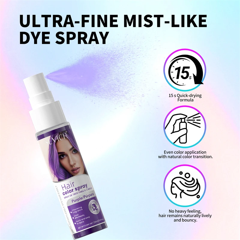 Hair Color Spray Temporary Diy Hair Dye Spray Halloween Party Costume Instant Styling Disposable Tools 30ml