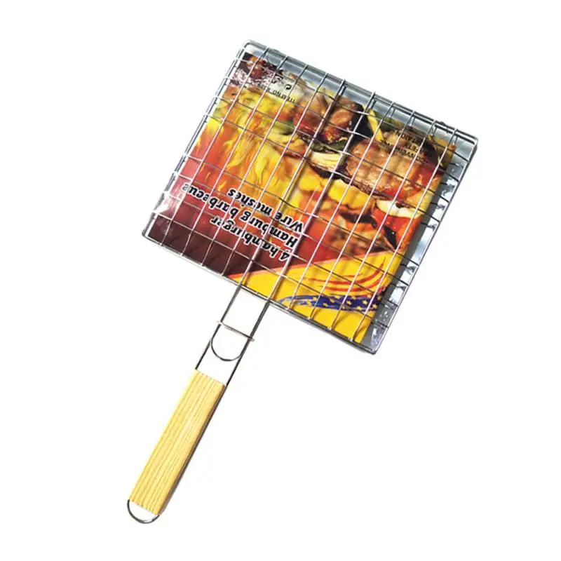 BBQ Basket Non-Stick Grilling Basket Grill Mesh Mat for Meat Vegetable Steak Picnic Party