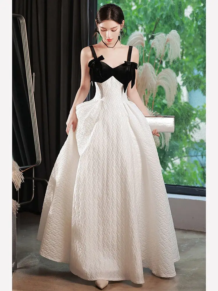 

Harajpee Banquet Evening Dress Women 2024 New Light Luxury Elegant Style Hosting Annual Meetings Beautiful Romantic Vestido