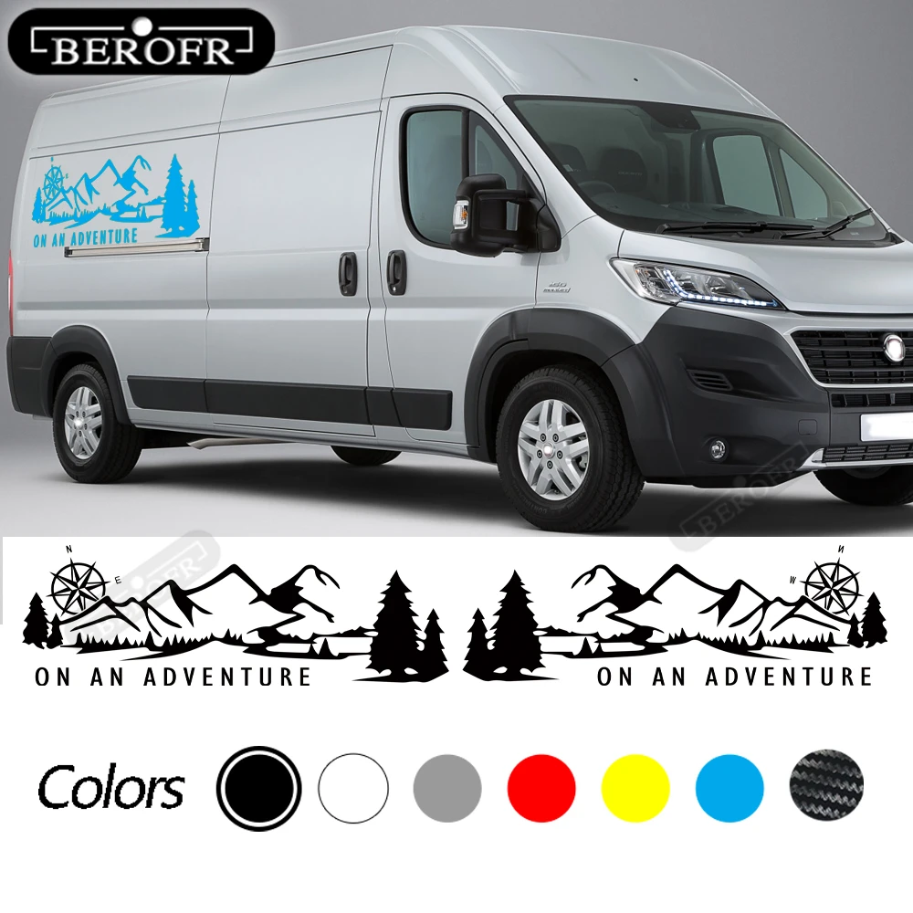 2 Pz Adesivi Per Auto Grafica Styling Decalcomanie Per Peugeot Boxer Citroen Jumper Fiat Ducato Van Camper Strisce Accessori Auto