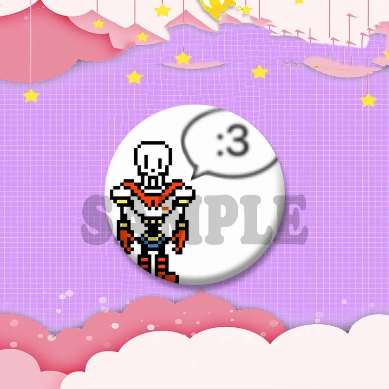 Undertale Game Series Anstecknadeln Cartoon Sans Kris Papyrus Broschen Mantel Tasche Kleidung Snap-in Abzeichen Schmuck Geschenke für Freunde – Detail 10