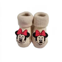 Winter Baby Girls Socks Newborn Mickey Minnie Baby Socks Infant Baby Boy Socks Anti Slip Soft keep warm Floor Sock Shoes 2