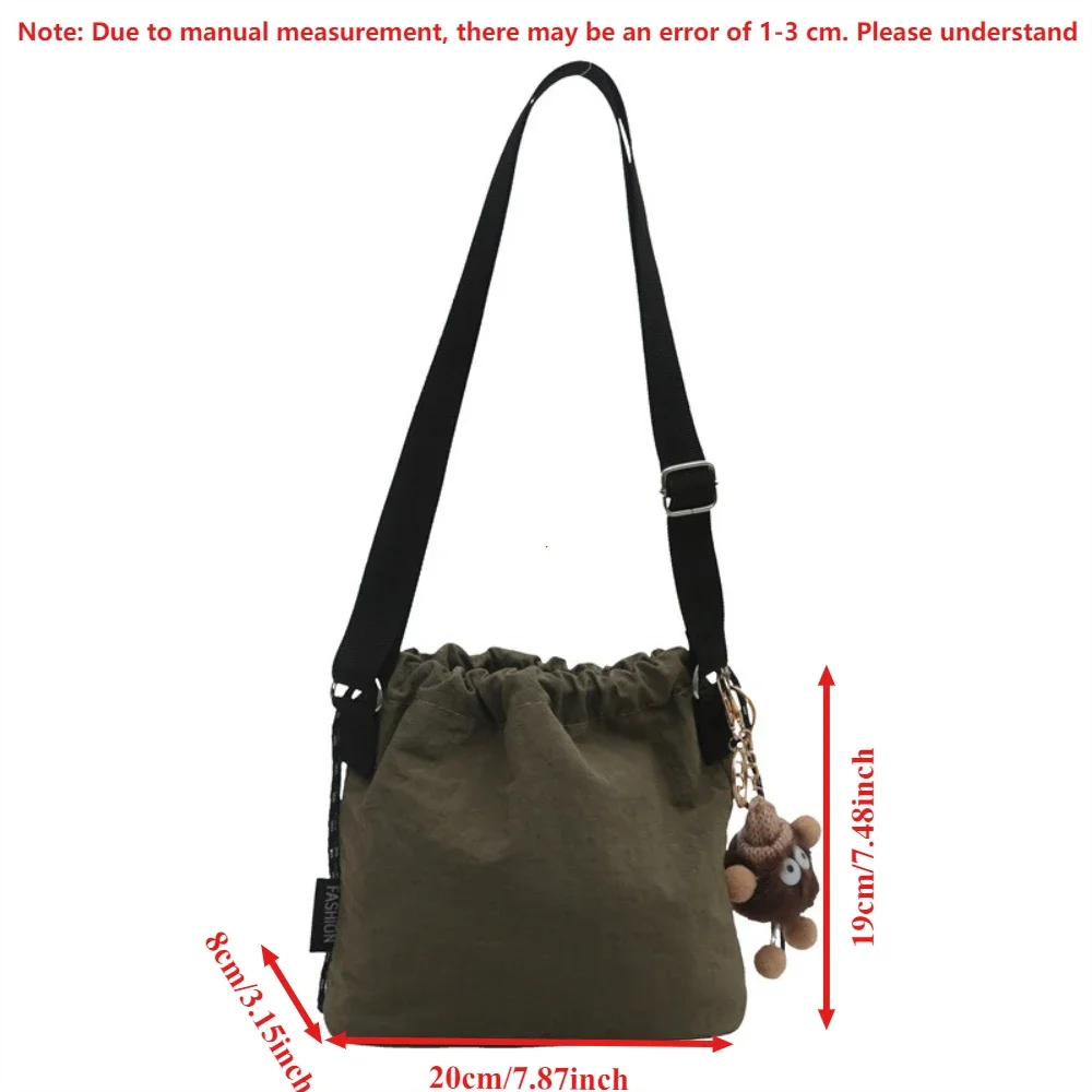 Trendy Nylon Buet Bag Women's Single oulder Crossbody Bag Small Bag for Class Autumn Winter Casual Korean Sle Pure Color 2026