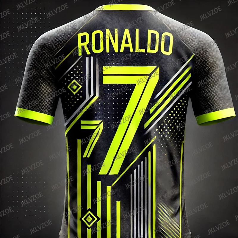 New Arrival Special Edition Ronaldos 7 Football Jersey Oversize Sports Short Sleeve Training Uniform Soccer Jersey For Kid/Adult