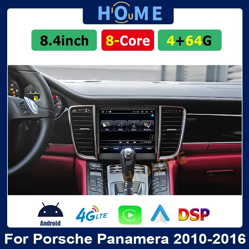 

Android 10 8Core 4+64GB Car Radio GPS Navigation for 2010-2016 Porsche Panamera with IPS HD Screen DSP carplay 4GLTE