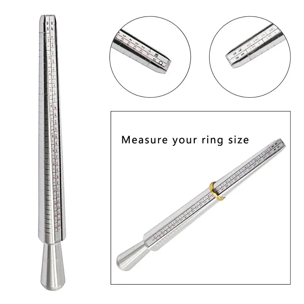 Ring Sizer TJYAEKLTD Outil de mesure de bague en plastique et mandrin Ring Sizer TJYAEKLTD Outil de mesure de bague en plastique et mandrin