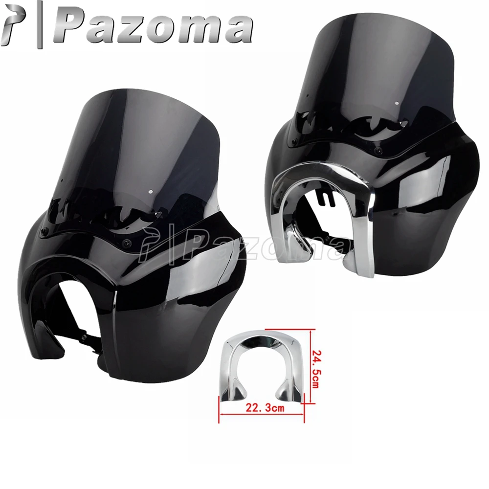 Club Style Headlight Cowl Fairing Windshield For Harley Softail Street Bob FXBB 114 FXBBS Low Rider FXLR Standard FXST -