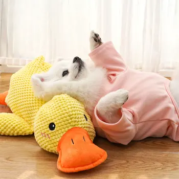 Dog Calming Duck Pet Plush Toy with Quacking Sound Calming Duck Dog Toy Pillow Toy Dog Stuffed Animals Chew Toy for Dogs 2