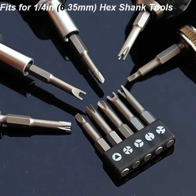 Precision Y U Shaped Triangle Screwdriver Magnetic Bit 1/4in Inner Cross Three Points Screw Driver Security Tip For Power Drill