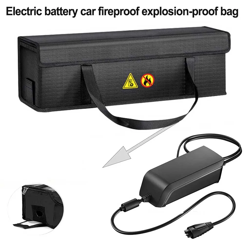 

E-Bike Battery Storage Bag Portable Fireproof Explosion-Proof Lipo Safety Storage Bag For Electric Bicycle Fire Resistant Bag