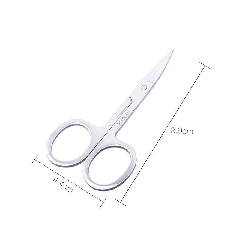 Professional Eyebrow Scissor Makeup Manicure Scissors Nails Cuticle Scissors Curved Pedicure Dead Skin Remover Makeup Tool