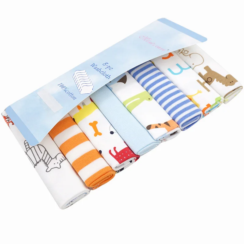 8pcs/pack Cotton Newborn Baby Towels Saliva Towel Nursing Towel Baby Boys Girls Bebe Toalha Washcloth Handkerchief Cloth Wipes