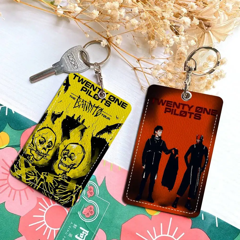 T-Twenty O-One 밴드 P-파일럿 사무용품 남녀 신용카드 키링 학생증 ID 카드 홀더 자격증 홀더 카드