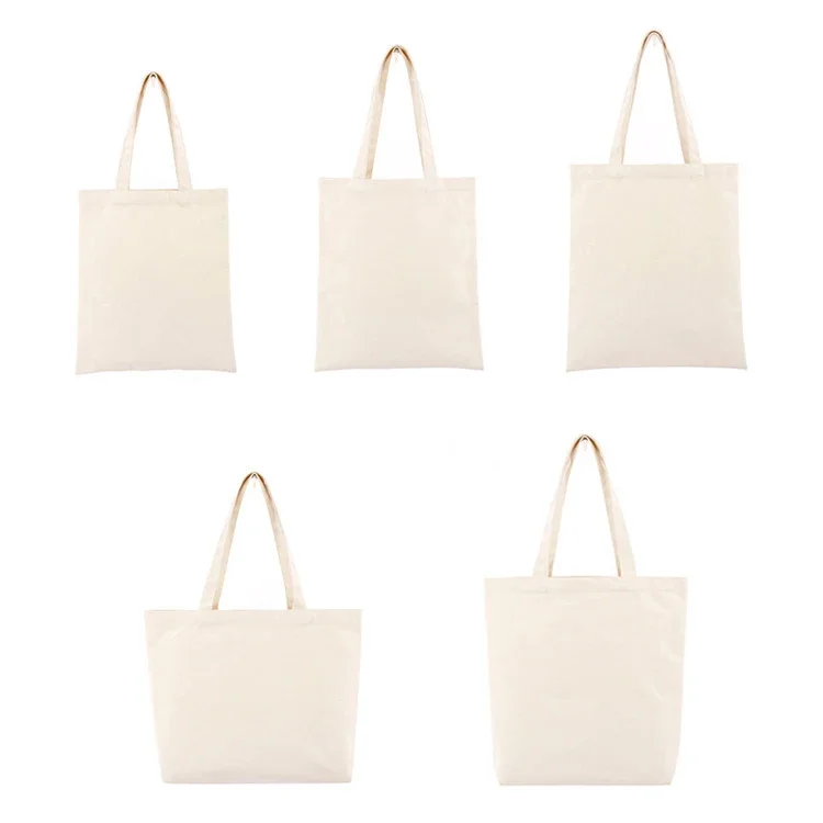 Black Reusable Cotton Tote Bags Eco Foldable Shoulder Bag Large Handbag Solid Fabric Canvas Tote Bags for Market Bags 6