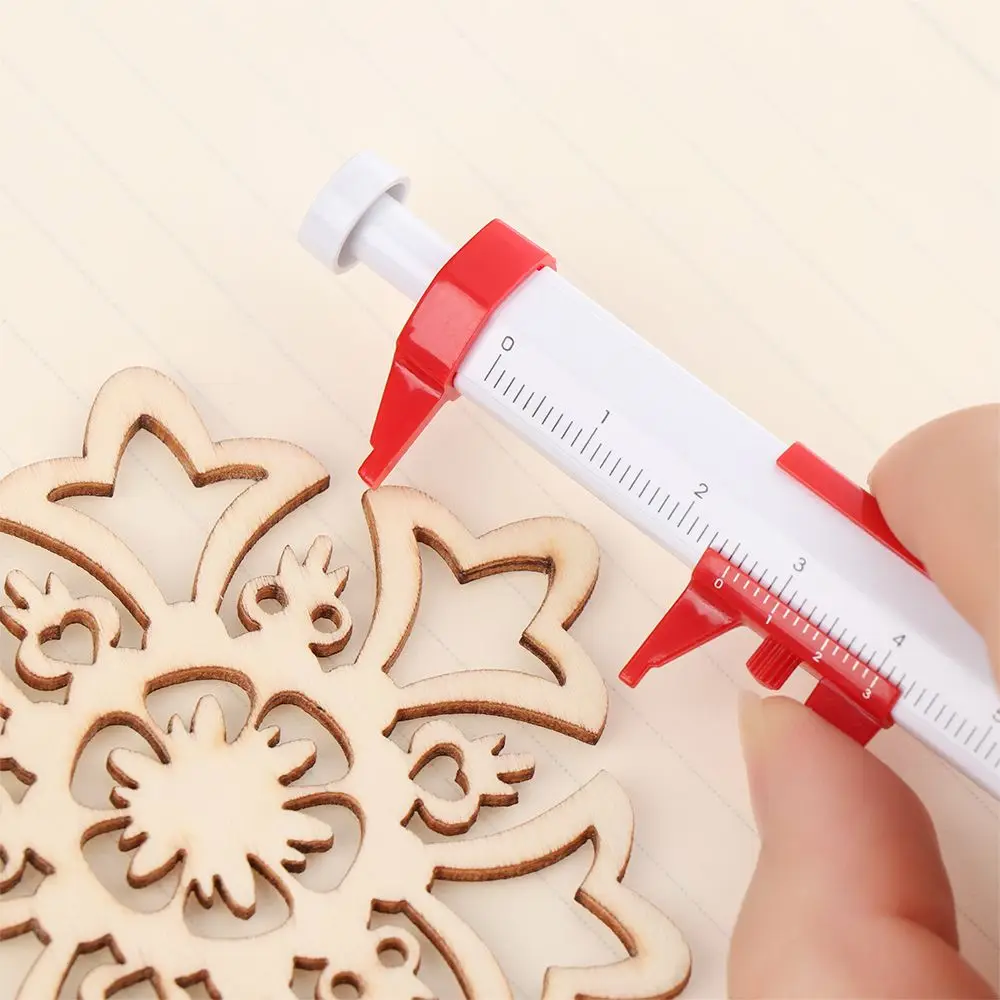 Creative Measuring Vernier Caliper Scale Ruler Ballpoint Pen Pointer Gauge Ruler Multifunction School Office Supplies Gifts 1Pcs