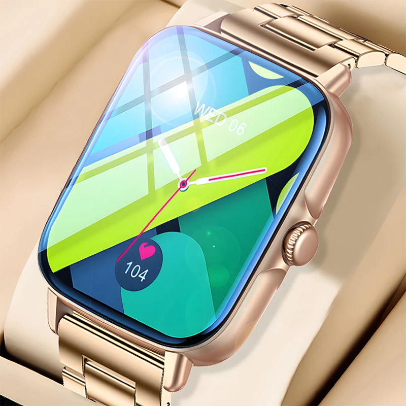 

Smartwatch Women Blood Oxygen Heart Rate Sleep Monitor IP67 Waterproof Women Health Sports Record Bluetooth Call Men smartwatch